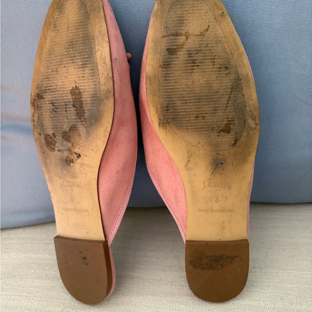 J. Crew Pink Ballet Flats with Bow Detail - Picture 4 of 5